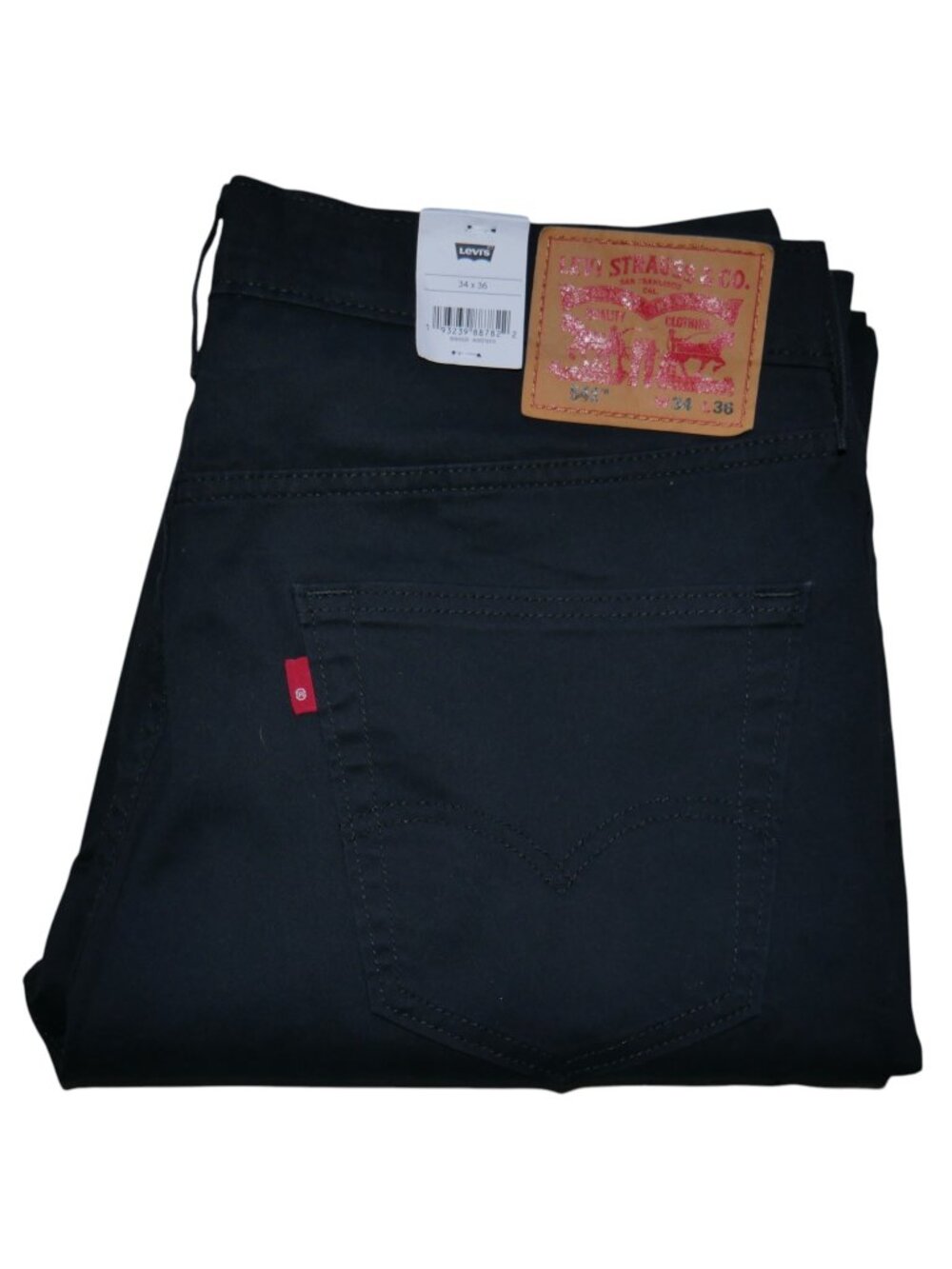 Levis 541 Athletic Fit Twill Jean Pants Men's Size 34x36 Stretch Black NWT